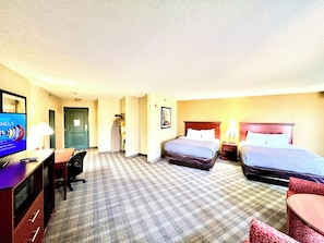 Room, 2 Queen Beds, Non Smoking | Desk, iron/ironing board, cribs/infant beds, rollaway beds