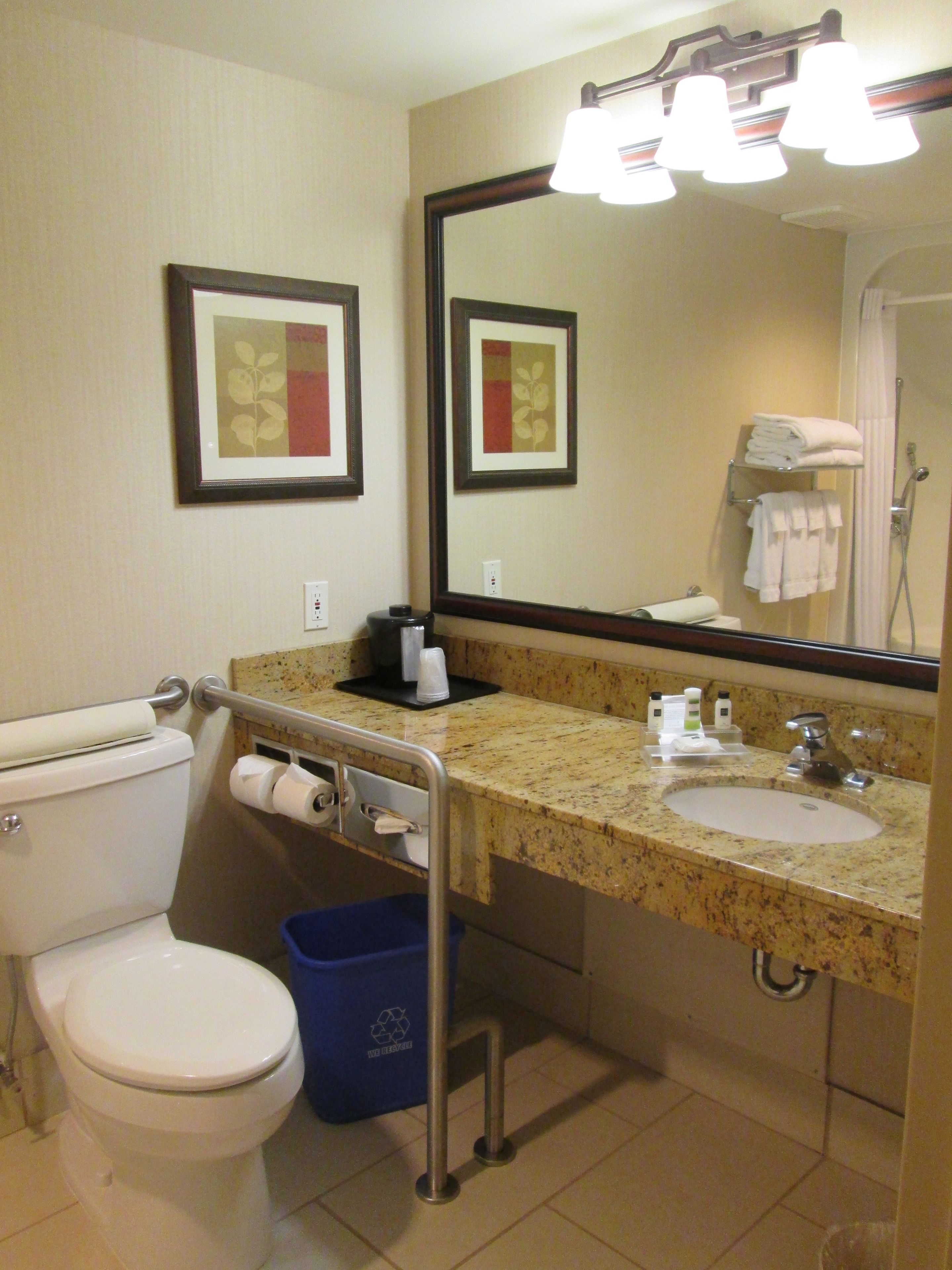 room, 1 king bed, accessible, non smoking | bathroom | combined shower/bathtub, free toiletries, hair dryer, towels