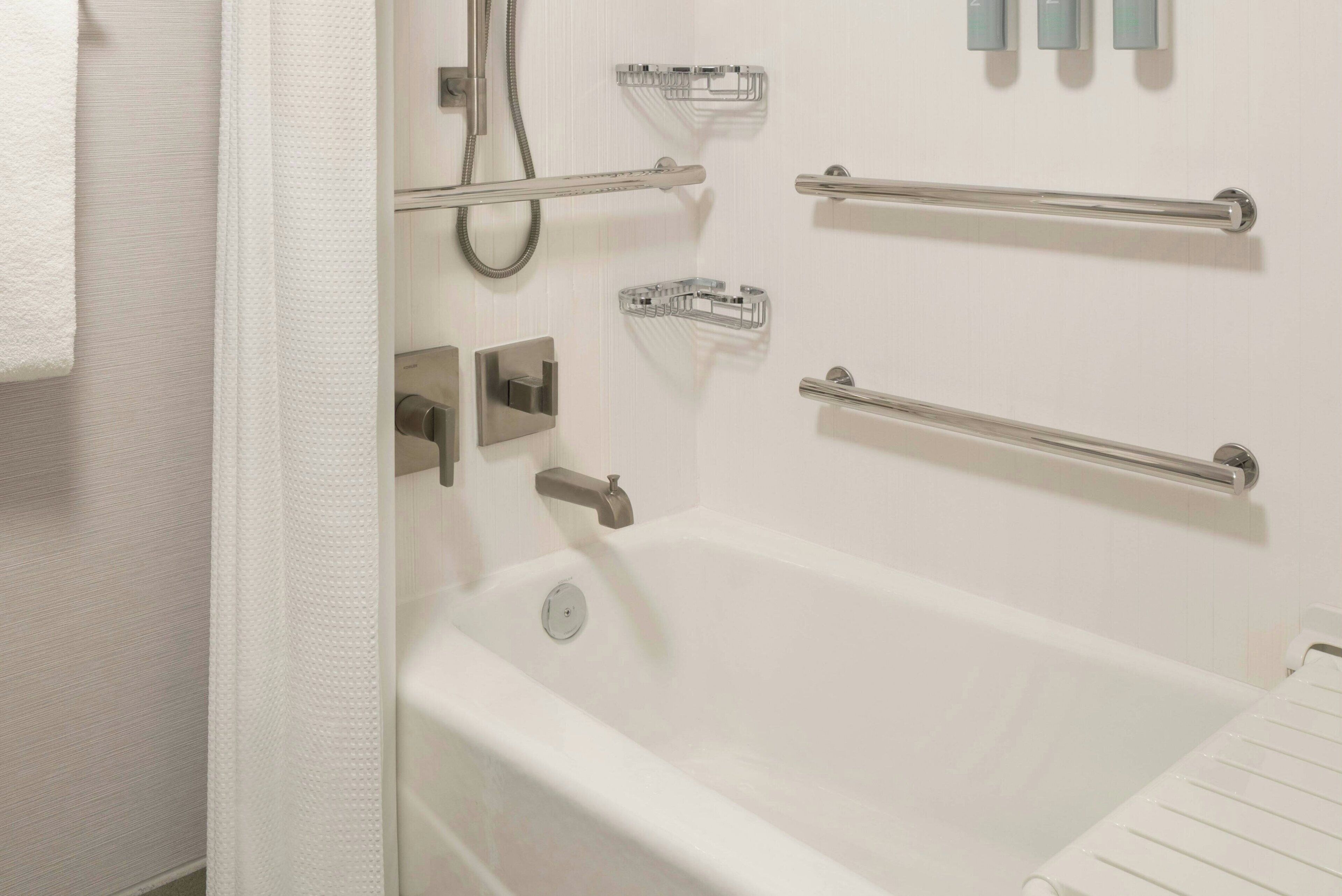 free toiletries, hair dryer, towels