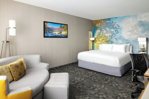 Room, 1 King Bed with Sofa bed | Premium bedding, down duvets, desk, laptop workspace