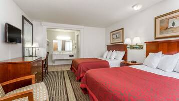 Desk, free WiFi, bed sheets