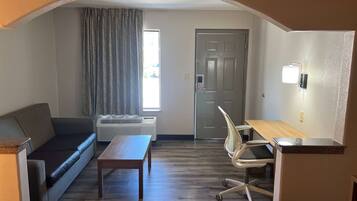 Desk, iron/ironing board, WiFi (free), alarm clocks