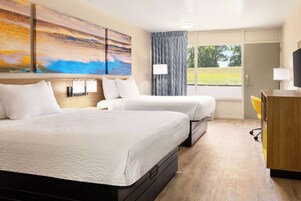 Double Room, 2 Double Beds | Desk, soundproofing, free WiFi, bed sheets