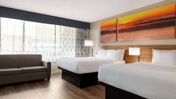 Blackout drapes, free WiFi, bed sheets