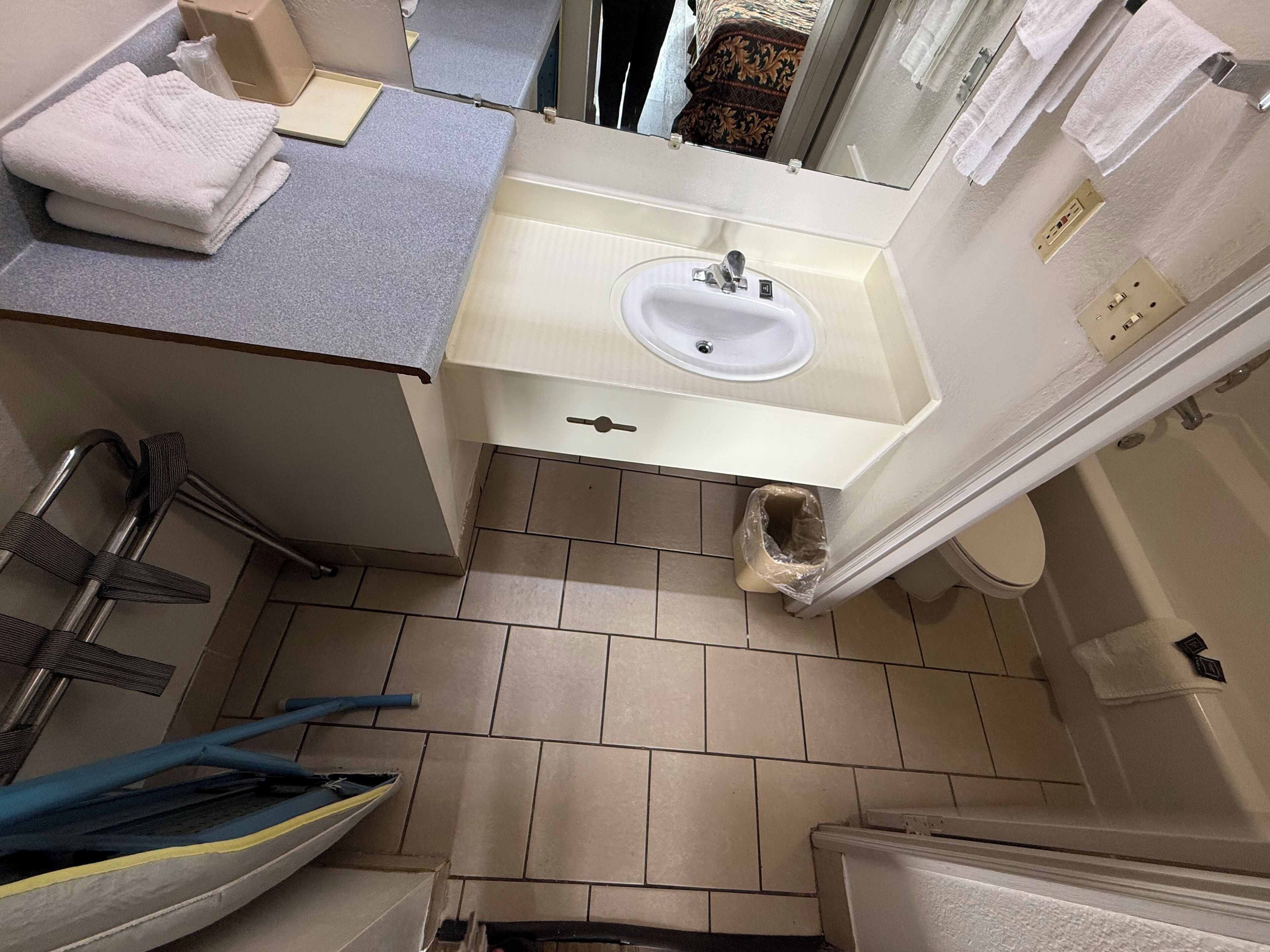 Free toiletries, hair dryer, towels