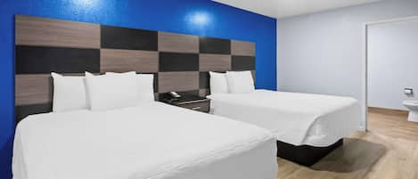 Deluxe Suite, 2 Queen Beds, Non Smoking | Iron/ironing board, free WiFi, alarm clocks