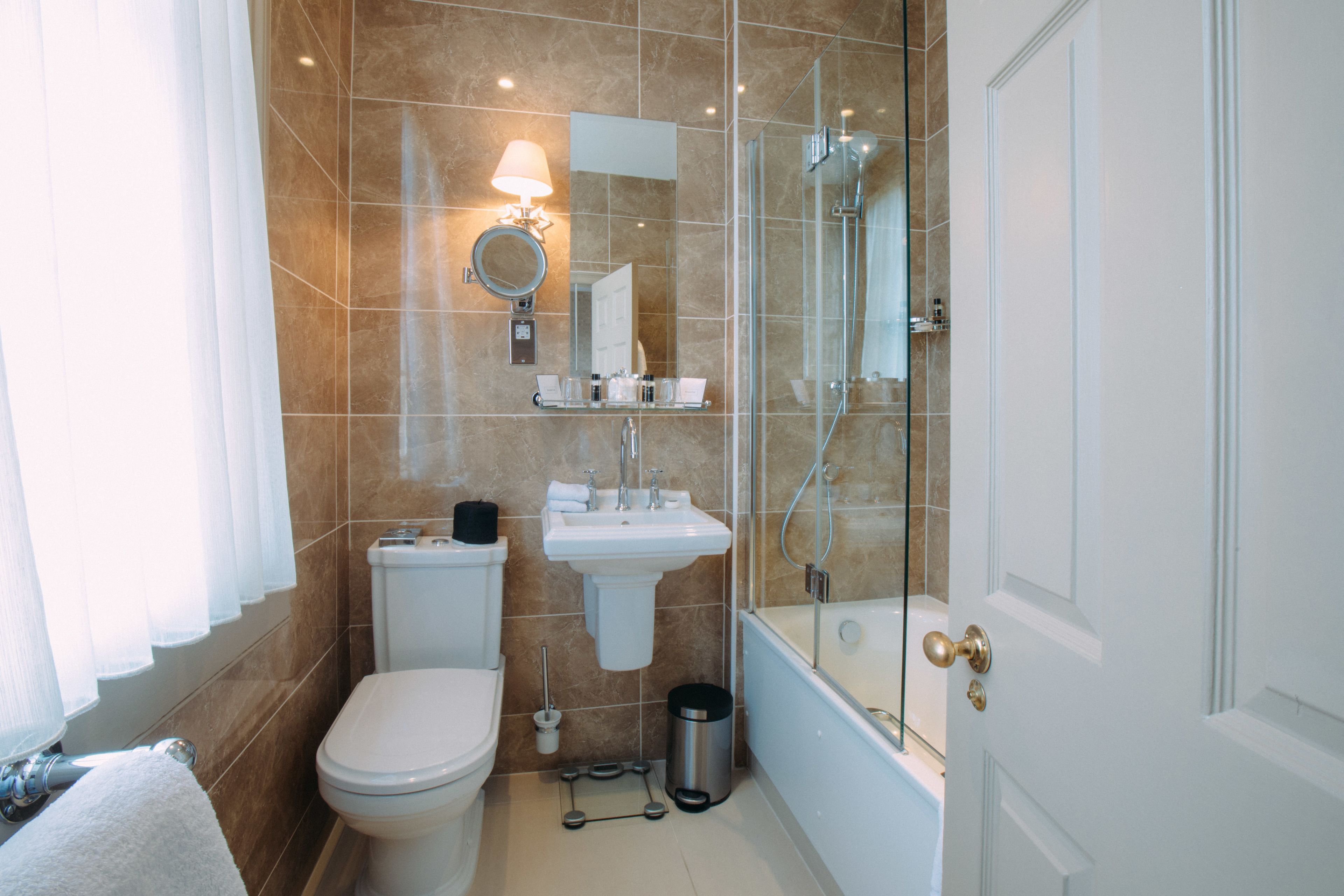 classic room | bathroom | designer toiletries, hair dryer, bathrobes, slippers