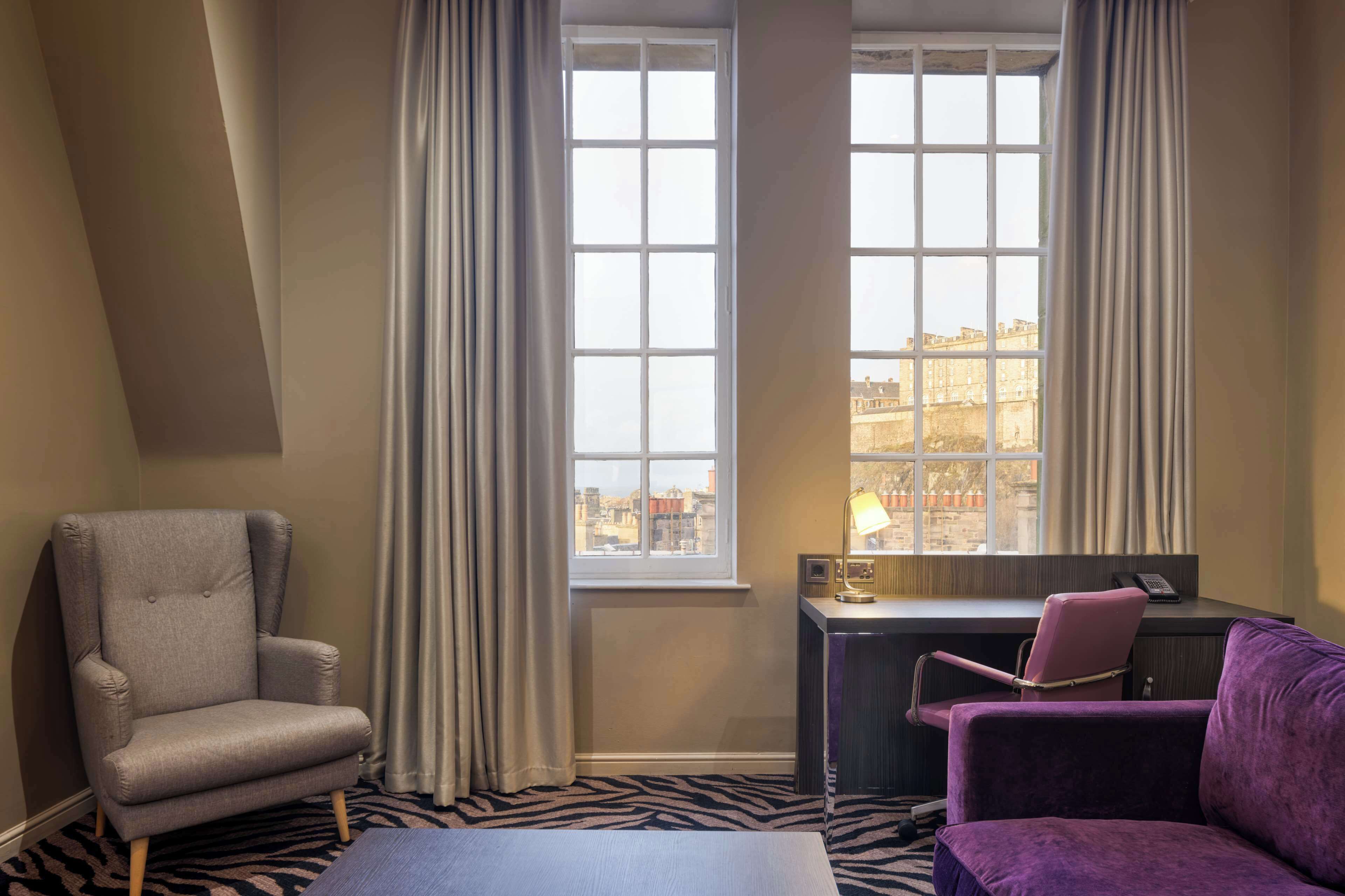 suite, 1 bedroom (castle view) | in-room safe, desk, soundproofing, iron/ironing board