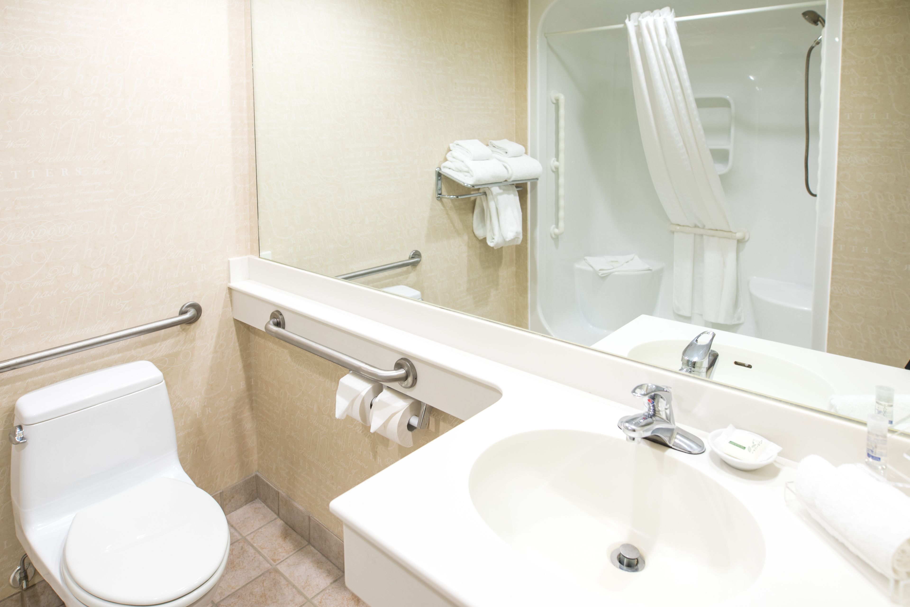room, accessible | bathroom | combined shower/bathtub, free toiletries, hair dryer, towels