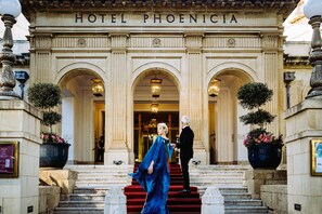 A grand entrance with the sign 'HOTEL PHOENICIA' above. - The Phoenicia Malta - The Leading Hotels of the World (Floriana)