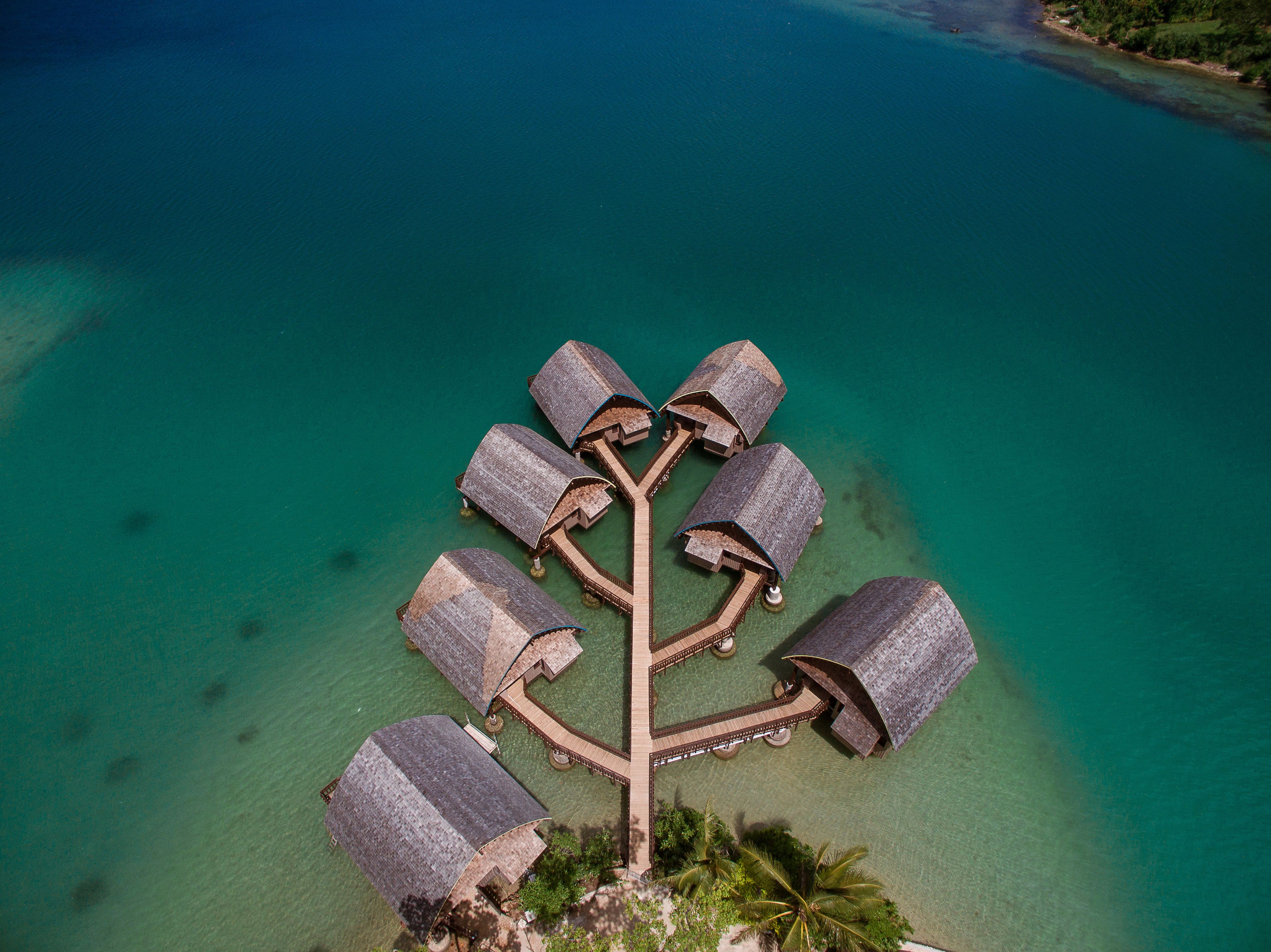 villa, 1 king bed, overwater (adults only) | aerial view