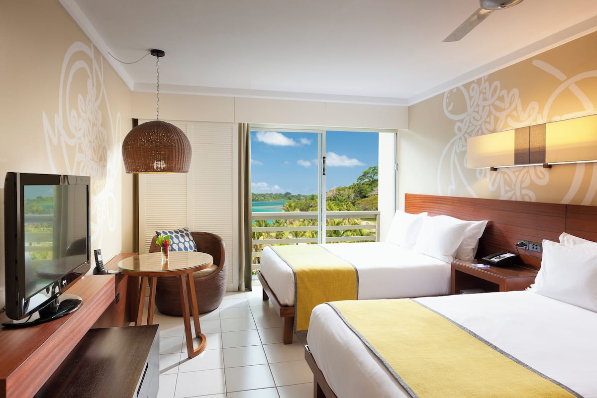 Room, 2 Double Beds, Lagoon View | 1 bedroom, in-room safe, blackout curtains, soundproofing