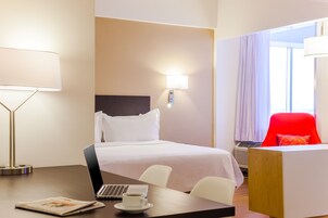 In-room safe, desk, iron/ironing board, free cribs/infant beds