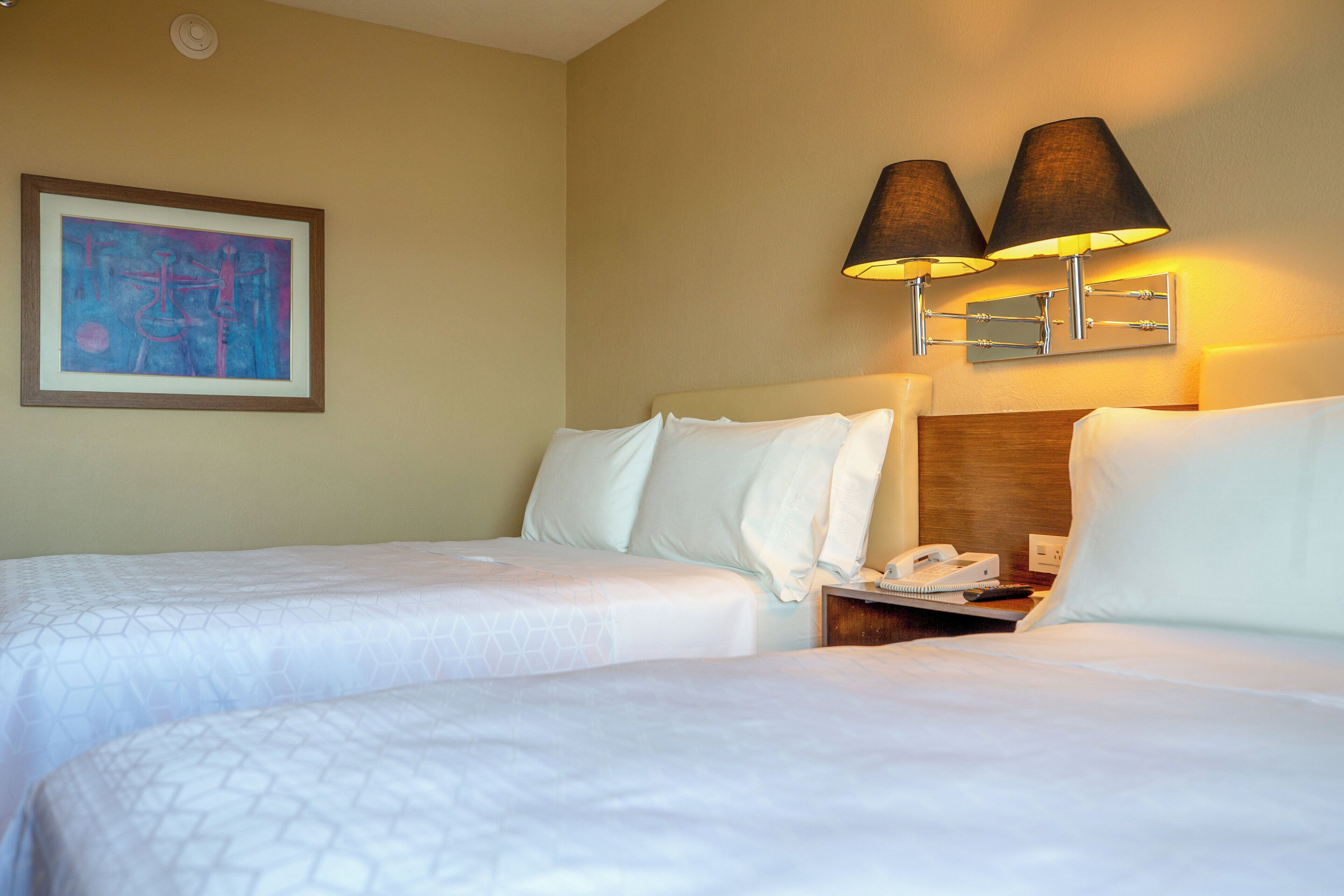Standard Room, 2 Double Beds, City View | In-room safe, desk, blackout drapes, iron/ironing board
