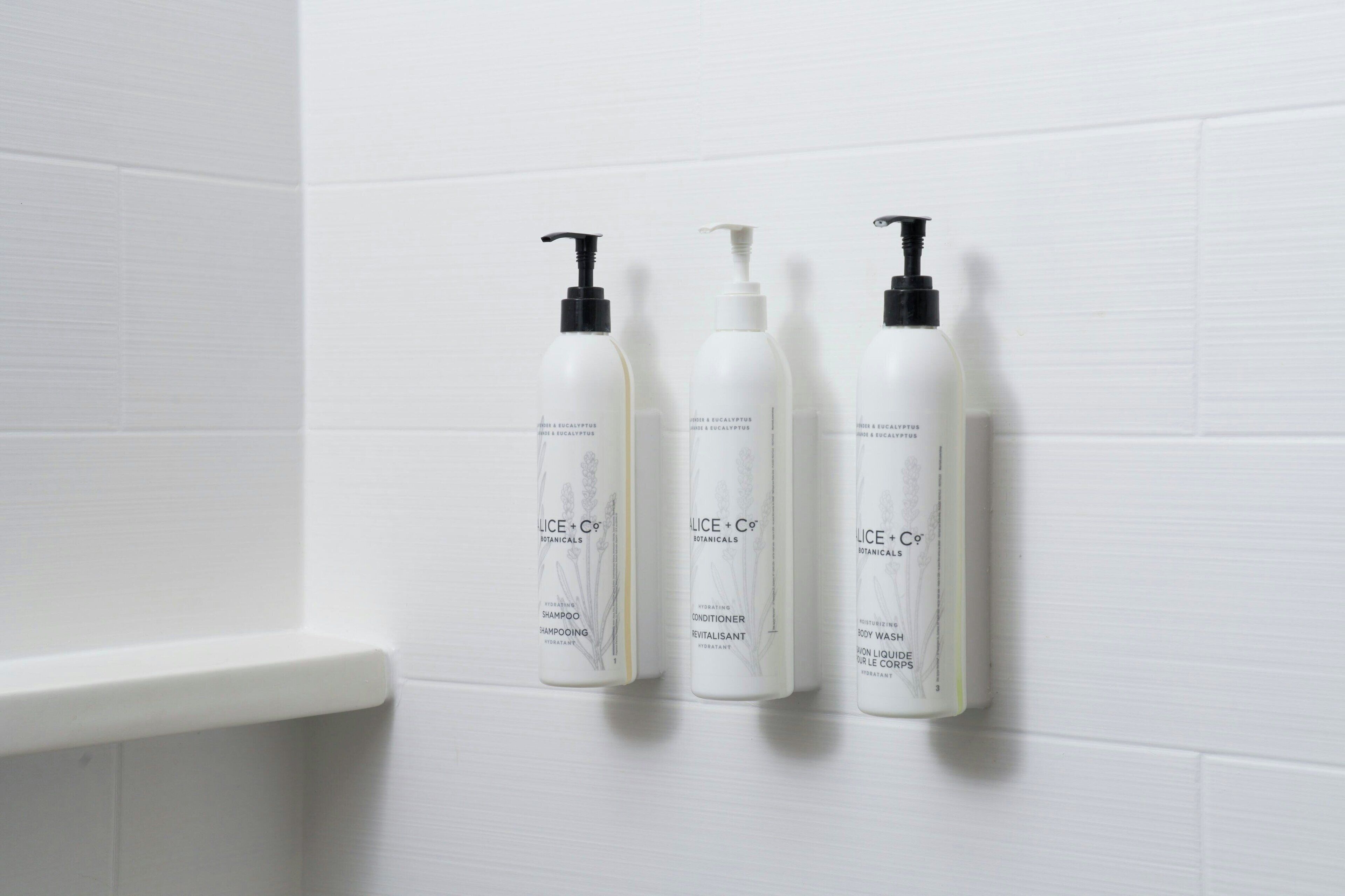 free toiletries, hair dryer, towels, soap