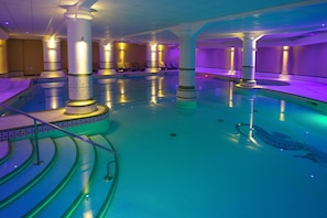 Indoor pool, pool loungers