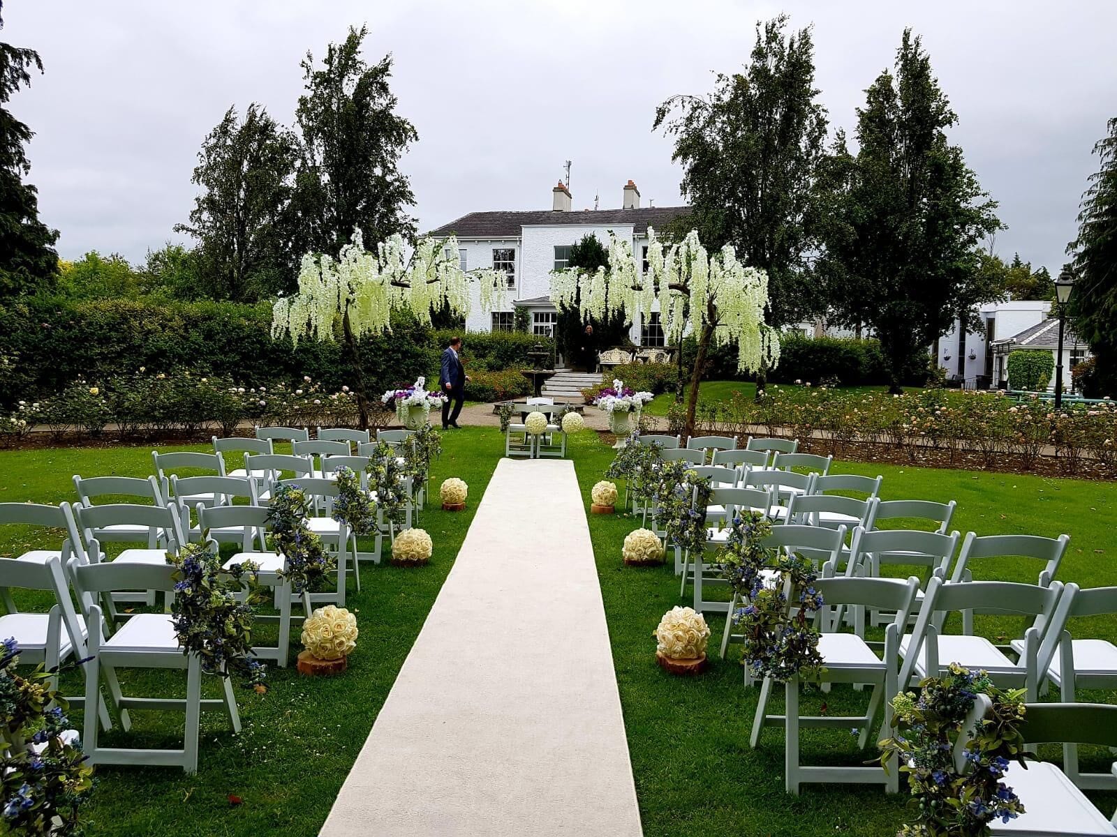 outdoor wedding area