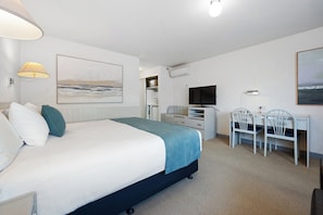 Premium bedding, individually furnished, desk, blackout curtains