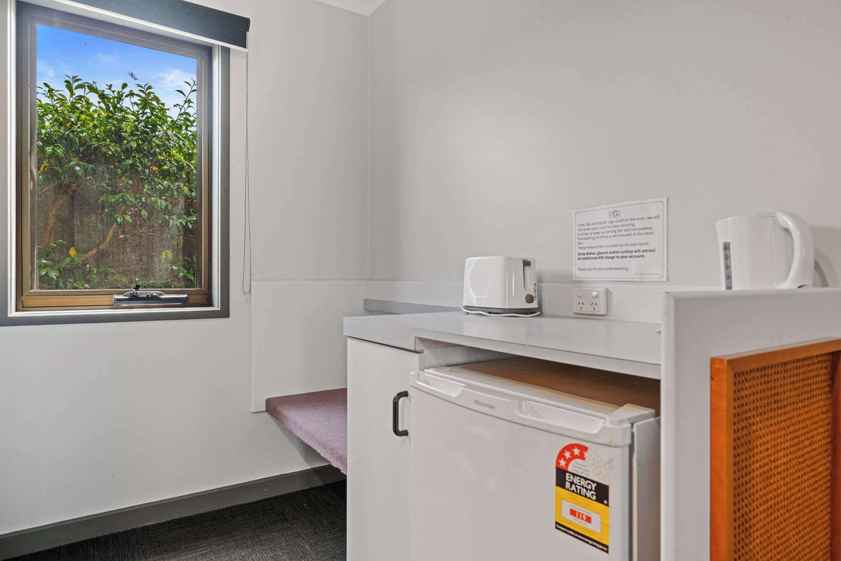 blackout curtains, iron/ironing board, free wifi, bed sheets