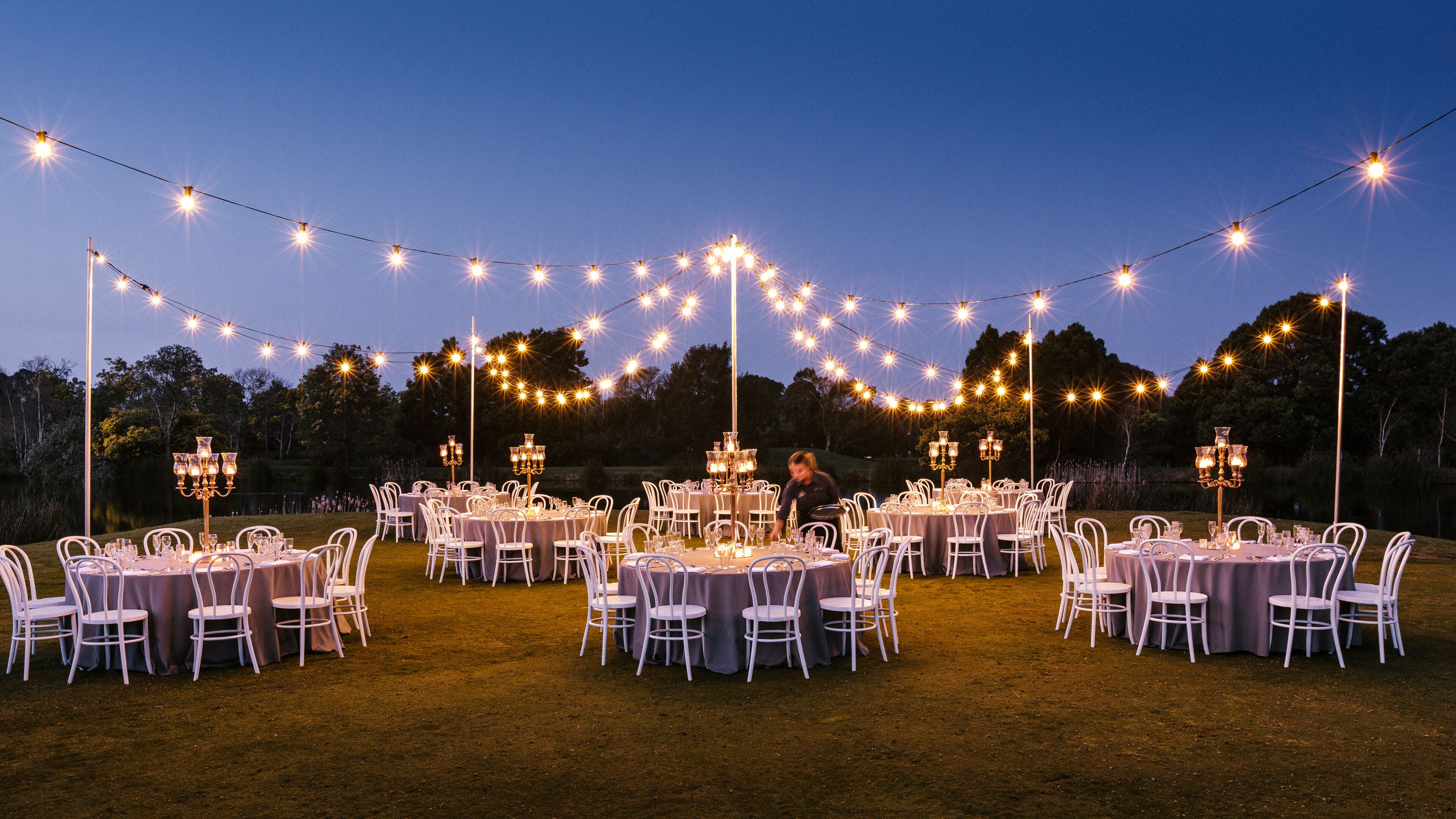 outdoor banquet area
