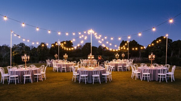 Outdoor banquet area