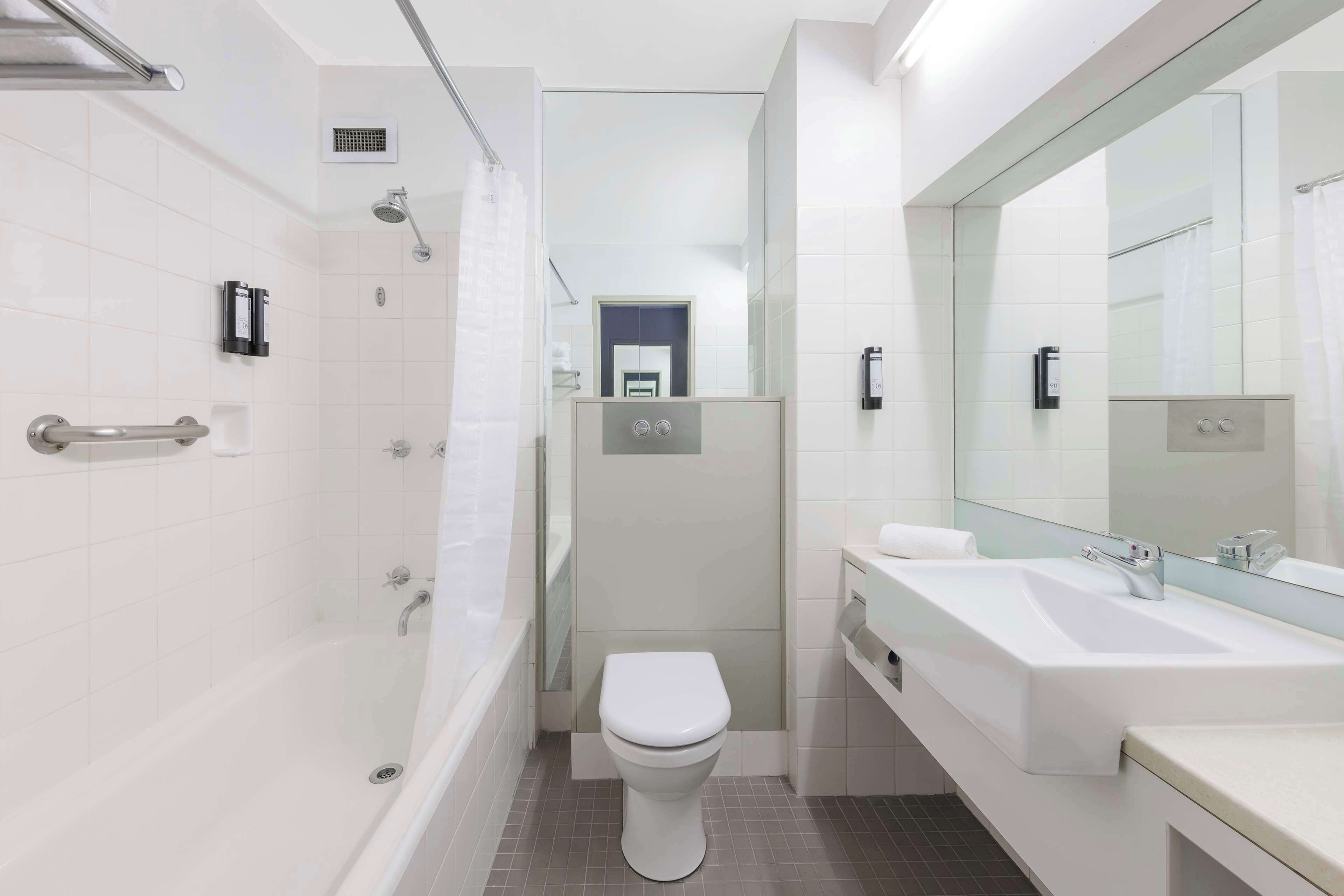 free toiletries, hair dryer, towels