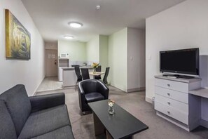 Two Bedroom Suite  | Living room | LCD TV, pay movies - Comfort Inn & Suites Goodearth Perth (Perth)