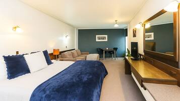 Garden View King Top Floor | Premium bedding, Select Comfort beds, individually decorated