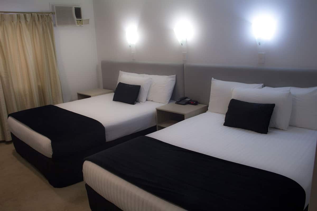 Desk, blackout drapes, iron/ironing board, free WiFi