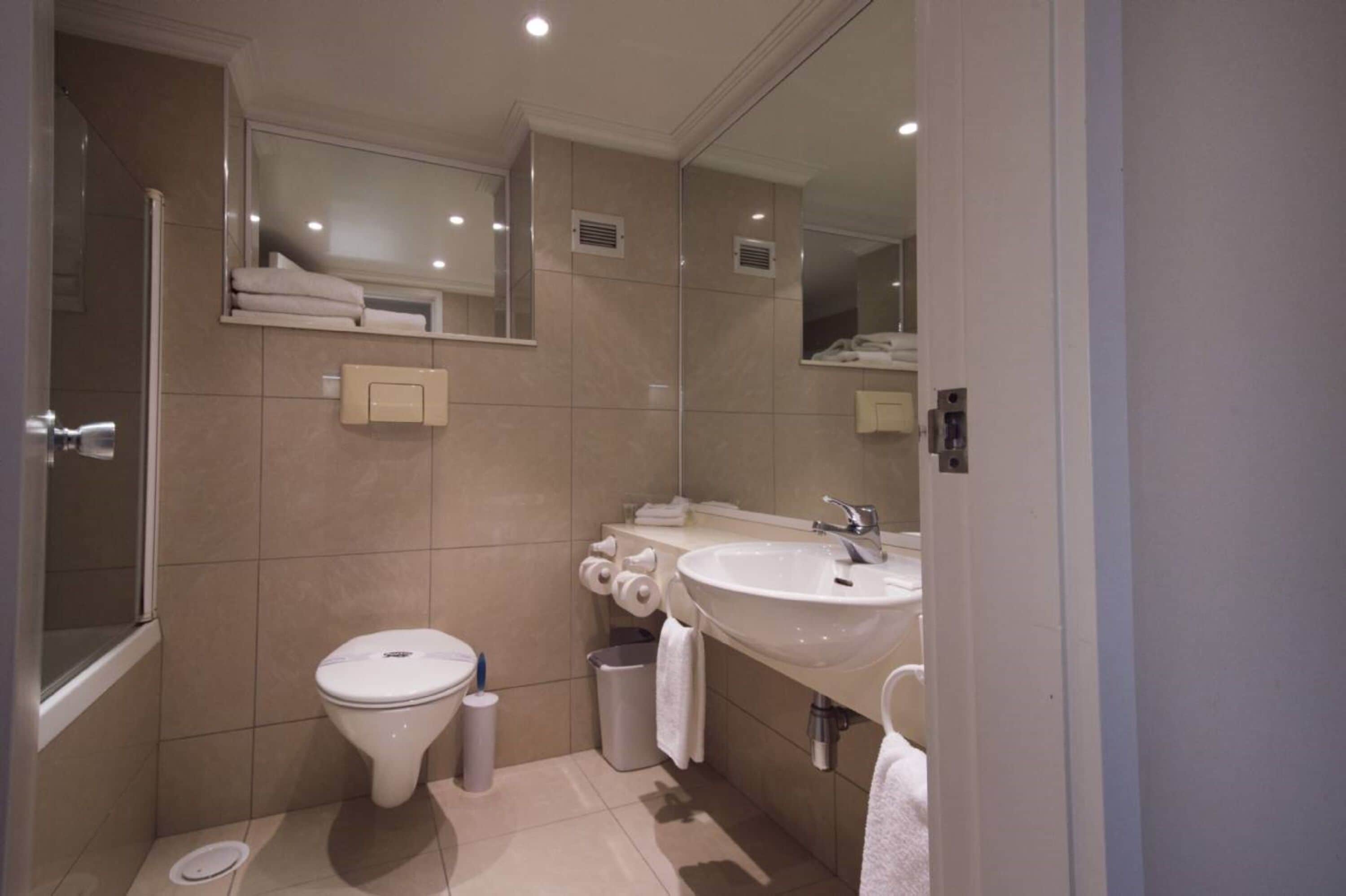 standard studio | bathroom | free toiletries, hair dryer, towels, soap