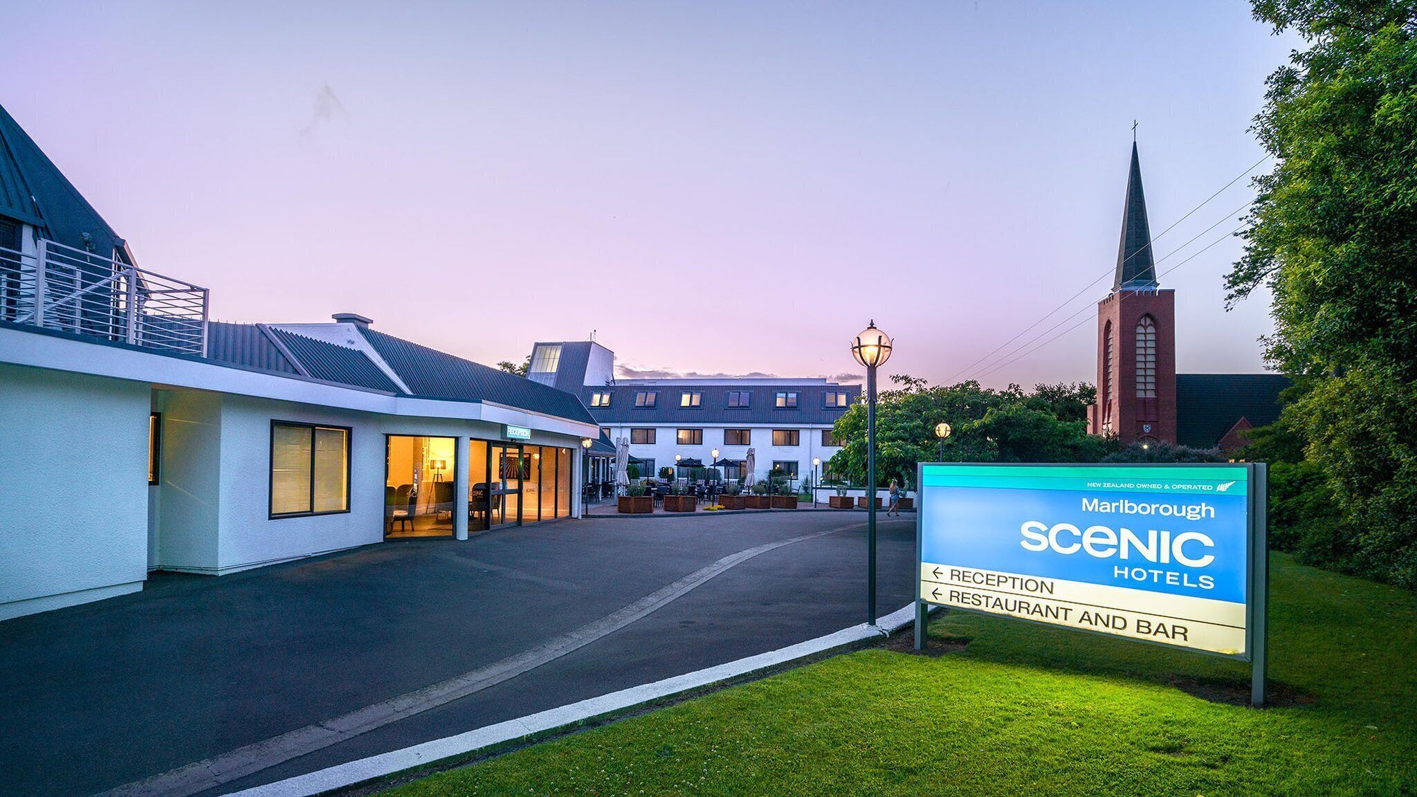 front of property – evening/night