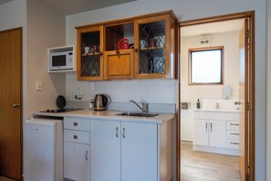 Two Bedroom Accessible Shower | Private kitchen