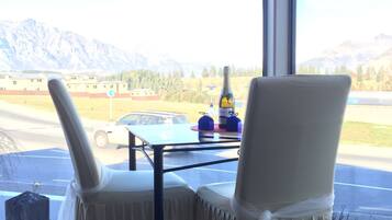 Honeymoon Suite | Select Comfort beds, desk, blackout drapes, iron/ironing board