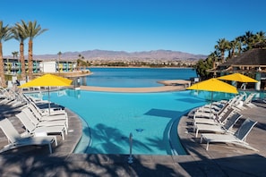 Outdoor pool, open 8:00 AM to 11:00 PM, pool cabanas (surcharge)