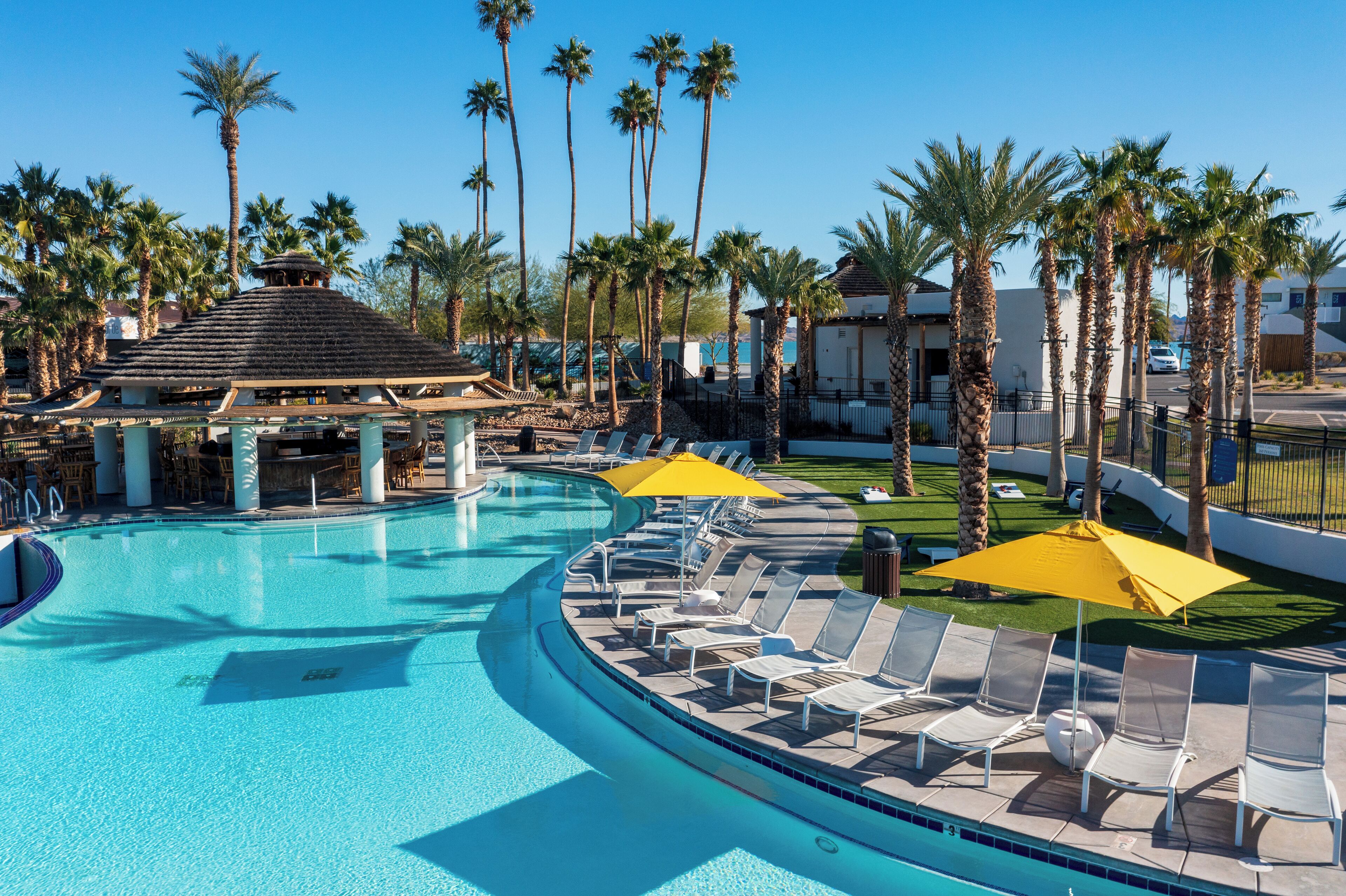 Outdoor pool, open 8:00 AM to 11:00 PM, pool cabanas (surcharge)