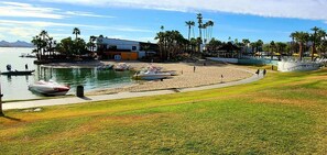 Vista a la playa o el mar