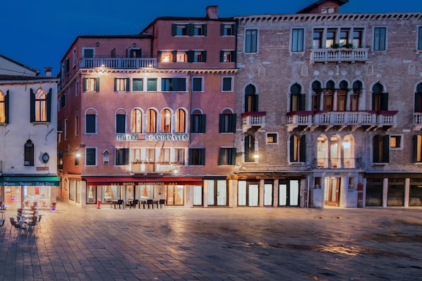 Front of property – evening/night