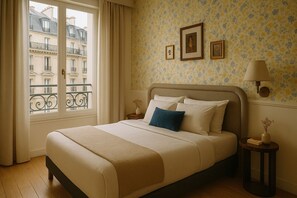 Superior dubbelrum | Sängtillbehör av högsta kvalitet och värdeförvaringsskåp på rummet