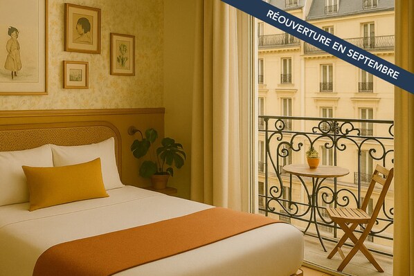 Superior dubbelrum - balkong | Sängtillbehör av högsta kvalitet och värdeförvaringsskåp på rummet