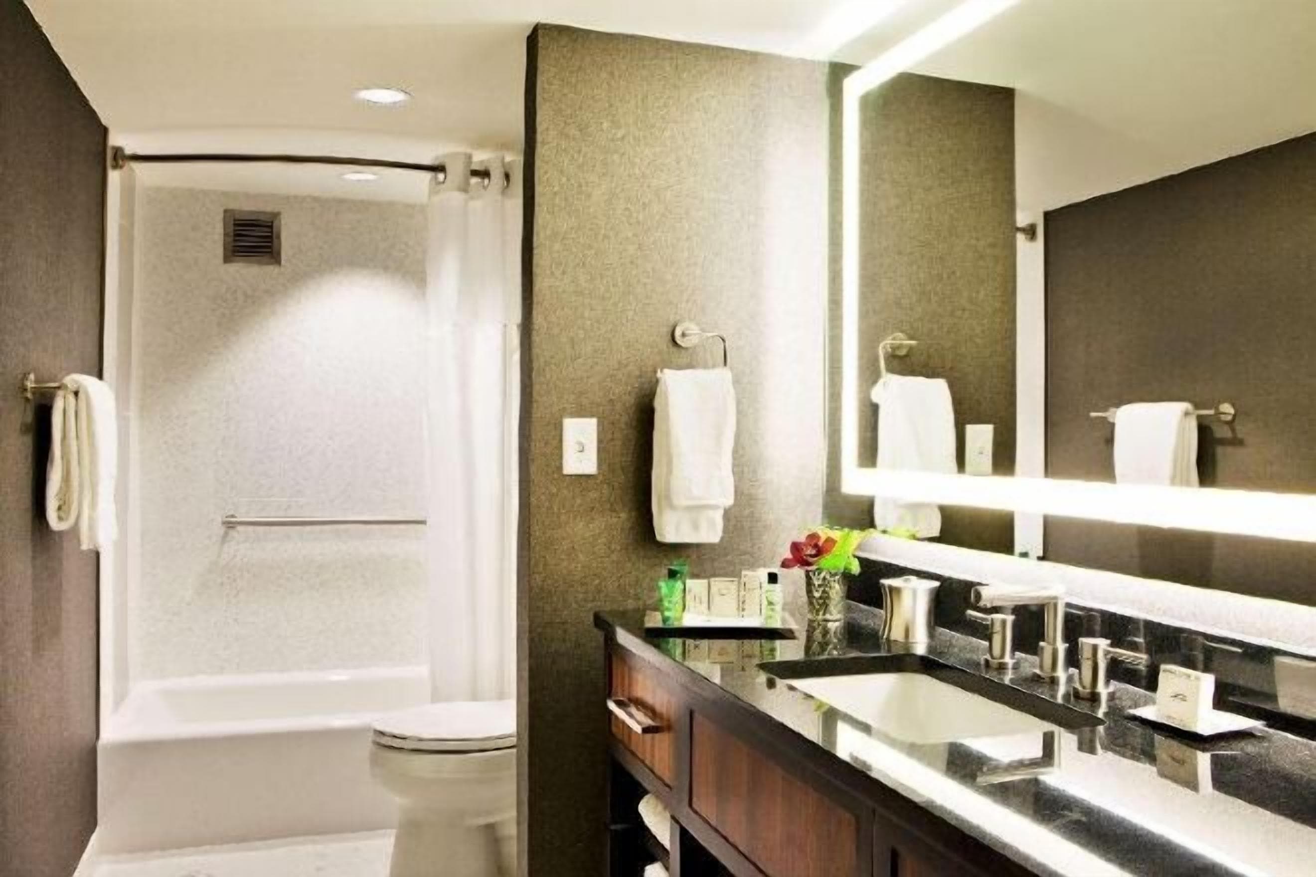Bathroom | Designer toiletries, hair dryer, bathrobes, towels