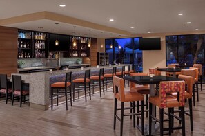 Wine bar, pool views