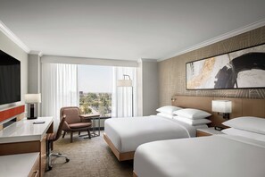 Premium bedding, down comforters, pillowtop beds, in-room safe