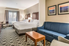 Suite, 2 Queen Beds, Accessible, Non Smoking | Down comforters, iron/ironing board, free cribs/infant beds