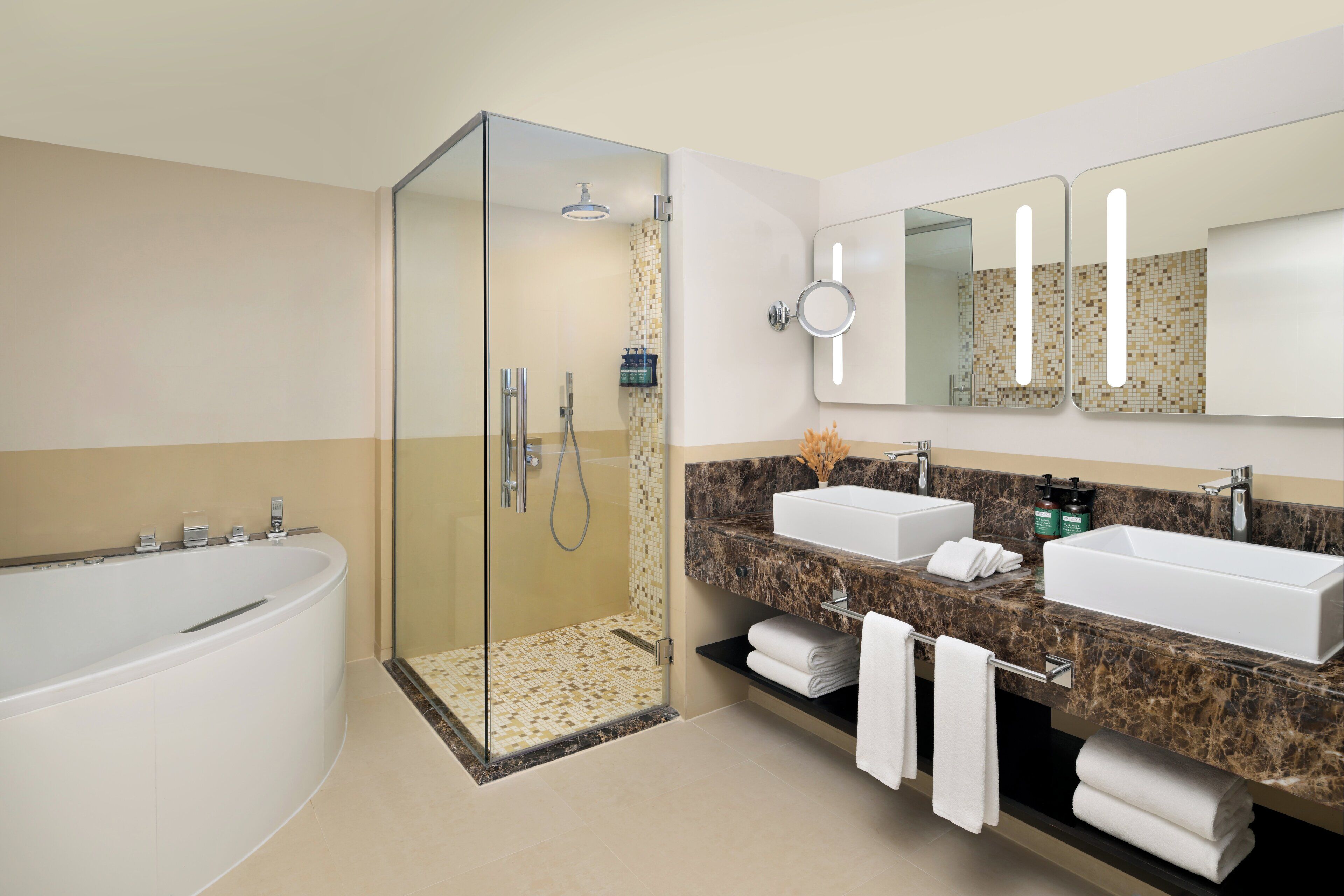 Suite, 2 Bedrooms, Balcony | Bathroom | Shower, rainfall showerhead, eco-friendly toiletries, hair dryer