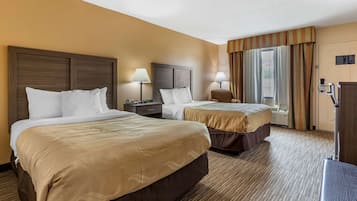 Desk, blackout drapes, iron/ironing board, free WiFi