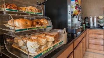 Free daily self-serve breakfast