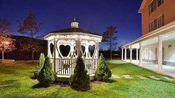 Outdoor banquet area