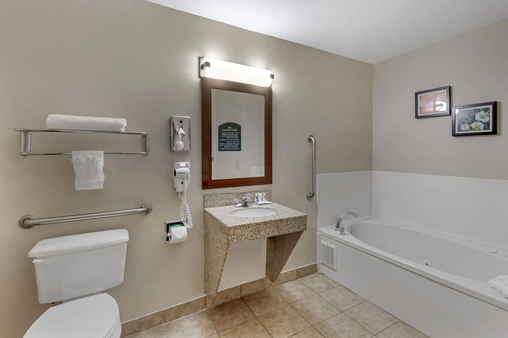 Bathroom | Free toiletries, hair dryer, towels