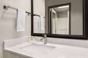 Standard Room, 2 Queen Beds | Bathroom | Deep soaking tub, hair dryer, towels - Days Inn by Wyndham Shallotte (Shallotte)