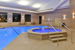 Indoor pool, pool loungers